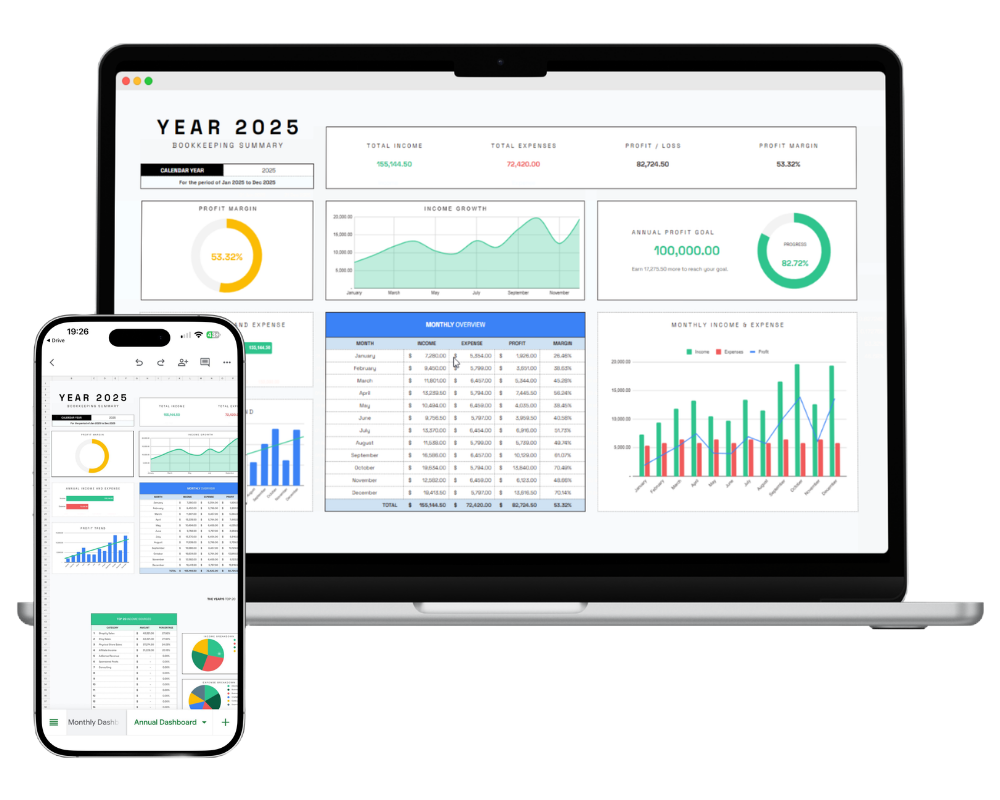 IMA Planner bookkeeping template